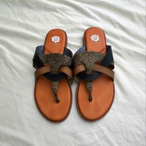 New Yellow Box Calf Hair Leather Sandals